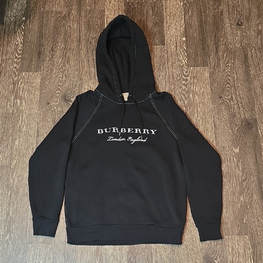 Burberry London England Embroidered Logo Hoodie Men